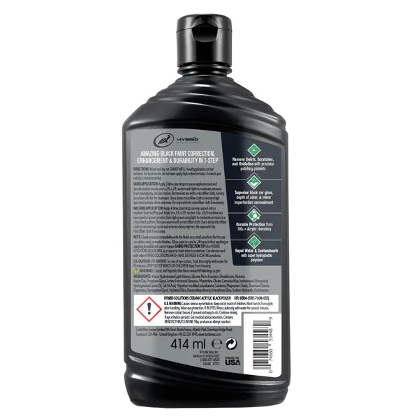 TURTLE WAX HYBRID SOLUTIONS CERAMIC ACRYLIC BLACK CAR POLISH (2280-752280)